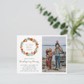 Carte Postale Faire-part Dîner d'action de grâces Automne Fête de la couron (Debout devant)