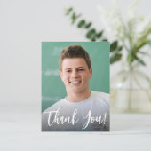 Carte Postale Faire-part Diplômé avec photo personnalisé MERCI (Debout devant)