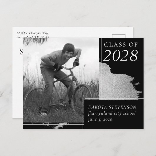 Carte Postale Faire-part Diplôme d'art | Photo Abstraite unique (Devant / Derrière)