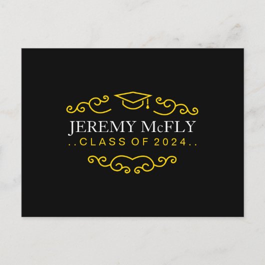 Carte Postale Faire-part Diplômé de classe personnalisée (Devant)