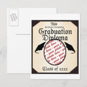 Carte Postale Faire-part Diplôme de Diplôme de Diplôme Cadre photo (Devant / Derrière)