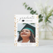 Carte Postale Faire-part Diplômé de la Photo d'Or Moderne (Debout devant)