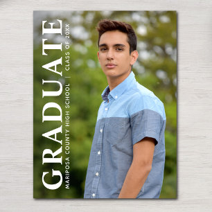 Carte Postale Faire-part Diplômé de la promotion de photo moderne