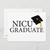 Carte Postale Faire-part Diplômé de la réanimation néonatale (Devant / Derrière)