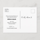 Carte Postale Faire-part Diplômé de l'Université avec photo Promotion 2024 (Dos)