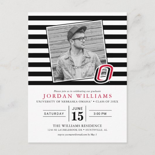 Carte Postale Faire-part Diplômé de l'UNO Mavericks (Devant)