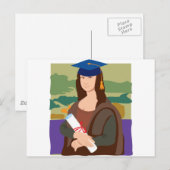 Carte Postale Faire-part Diplômé de Mona Lisa (Devant / Derrière)