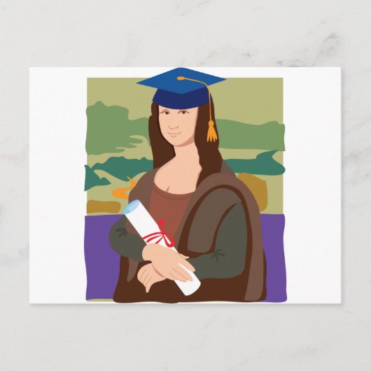 Carte Postale Faire-part Diplômé de Mona Lisa (Devant)