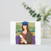 Carte Postale Faire-part Diplômé de Mona Lisa (Debout devant)
