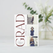 Carte Postale Faire-part Diplôme de typographie latérale 2022 3 Photo Fête (Debout devant)