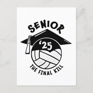 Carte Postale Faire-part Diplômé de volley-ball 2025