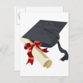 Carte Postale Faire-part Diplôme et diplôme (Devant / Derrière)