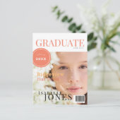 Carte Postale Faire-part Diplômé Magazine Photo Graduate (Debout devant)