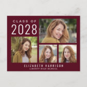 Carte Postale Faire-part Diplôme Moderne 5 Photos Bordeaux (Devant)