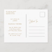 Carte Postale Faire-part Diplôme Moderne de Verdure Tropicale (Dos)