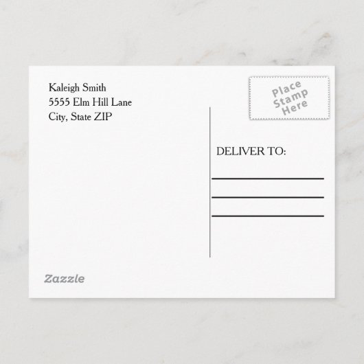 Carte Postale Faire-part Diplôme Or Noir Enregistrer la Date (Dos)