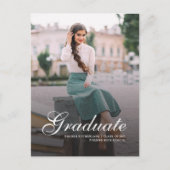 Carte Postale Faire-part Diplôme photo moderne Lettré à la main 2025 (Devant)