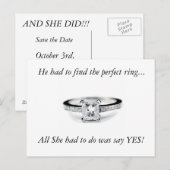 Carte Postale Faire-part Dis Oui (Devant / Derrière)