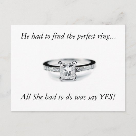 Carte Postale Faire-part Dis Oui (Devant)