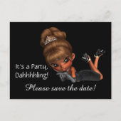 Carte Postale Faire-part Diva Enregistrer la date (Devant)