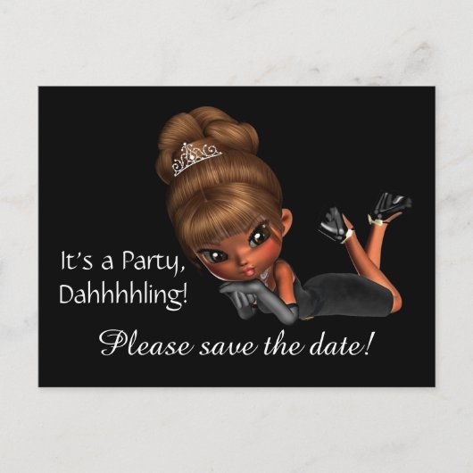 Carte Postale Faire-part Diva Enregistrer la date (Devant)