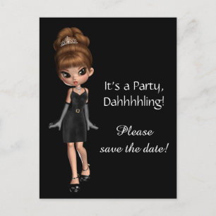 Carte Postale Faire-part Diva Enregistrez la Date