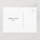 Carte Postale Faire-part Diva Enregistrez la Date (Dos)