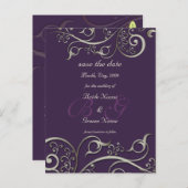 Carte Postale Faire-part do-it-yourself couleur, enregistrer la date, monoc (Devant / Derrière)