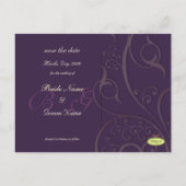 Carte Postale Faire-part do-it-yourself couleur, enregistrer la date, monoc (Dos)