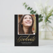 Carte postale Faire-part d'obtention du diplôme de (Debout devant)