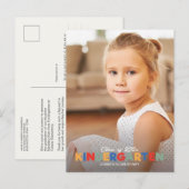 Carte Postale Faire-part d'obtention du diplôme de maternelle so (Devant / Derrière)