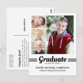 Carte Postale Faire-part d'obtention d'un diplôme sportif avec p (Devant / Derrière)