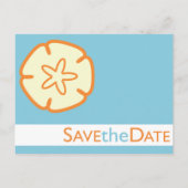 Carte Postale Faire-part Dollar de sable Enregistrer la date (Dos)