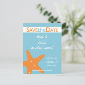 Carte Postale Faire-part Dollar de sable Enregistrer la date (Debout devant)