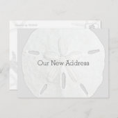Carte Postale Faire-part Dollar de Sable Noir et Blanc Nouvelle Adresse Côt (Devant / Derrière)