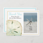 Carte Postale Faire-part Dollar des Sables Merci Plage Photo (Devant / Derrière)