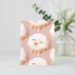 Carte Postale Faire-part Données ZKOZKOHI Zazzle : chiot sourire beignet (M