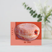 Carte Postale Faire-part Donut fourré à la gelée (Debout devant)