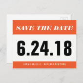 Carte Postale Faire-part Dossier de course - Sauvegarder la date (Devant / Derrière)