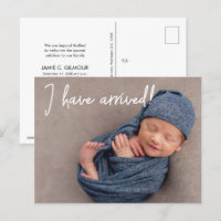Douane je suis arrivé Photo de bébé Merci