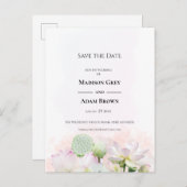 Carte Postale Faire-part Douces Nymphéas et Lotuses Enregistrez la Date (Devant / Derrière)