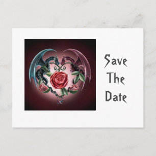 Carte Postale Faire-part Dragon Amour Sauvegarder la Date