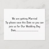 Carte Postale Faire-part Dragon Amour Sauvegarder la Date (Dos)