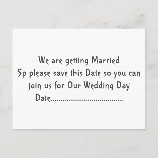 Carte Postale Faire-part Dragon Love Save the Date (Dos)