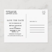 Carte Postale Faire-part Drapé de Mariage Floral Hivernal Enregistrer La Da (Dos)