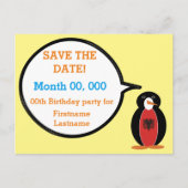 Carte Postale Faire-part Drapeau albanais Ms. Penguin parlante Enregistrer (Devant)