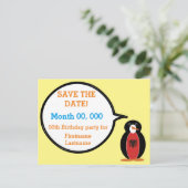 Carte Postale Faire-part Drapeau albanais Ms. Penguin parlante Enregistrer (Debout devant)