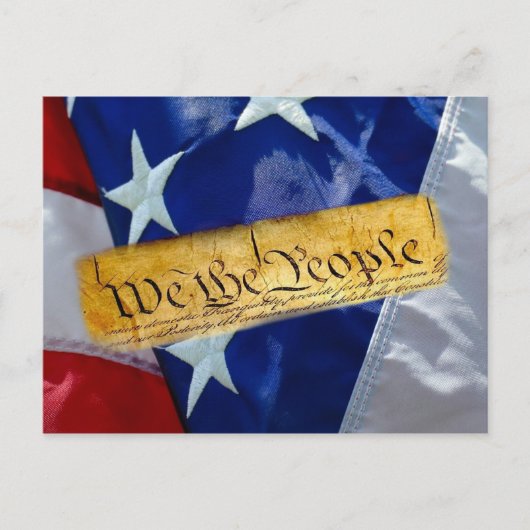 Carte Postale Faire-part Drapeau américain We The People (Devant)