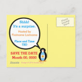 Carte Postale Faire-part Drapeau argentin parlant à Mme Penguin (Dos)