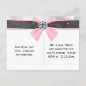 Carte Postale Faire-part Draperie noire et blanche classique avec cabot ros (Dos)